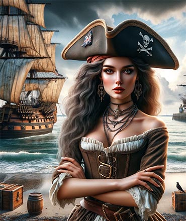 The Pirate Anne Bonny, illustrarted in Charleston.